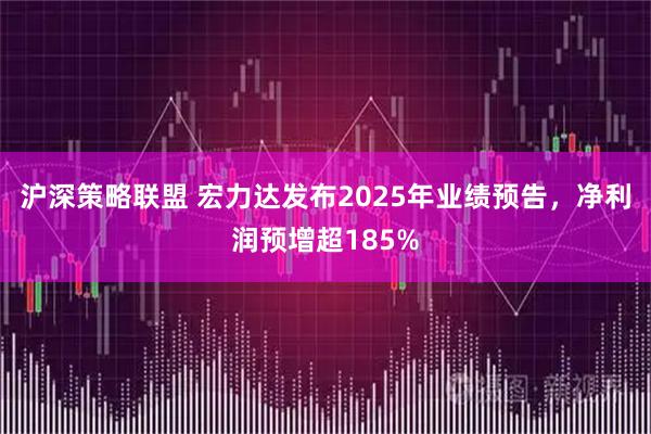 沪深策略联盟 宏力达发布2025年业绩预告，净利润预增超185%